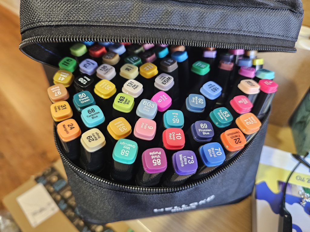 Alcohol based paint pens in 80 different colors